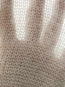 SHEIN LUNE Women's Jacquard Textured Halter-Neck Cropped Pullover Two-Way Wear T-Shirt, Casual For Vacation, Party, Music Festival, Sun Protection - Apricot - View 7