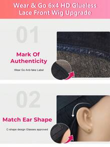 TrueHD Tóc giả Wear & Go 6*4 HD Lace không cần keo, đường chân tóc tự nhiên đã được tỉa sẵn, kiểu sóng biển, 180% tóc thật, dài 8-14 inch (kiểu tóc bob) và 16-30 inch (kiểu tóc thường), màu đen tự nhiên, chất lượng cao, phụ kiện tóc, trang phục thể thao, kỳ nghỉ, du lịch, lễ hội, hoạt động ngoài trời, cosplay, học đường, bãi biển, du lịch thiết yếu cho nữ, tóc nối không cần keo, ngày Valentine, tóc giả ren tự nhiên không cần keo, thích hợp cho buổi hẹn hò lãng mạn. - SNatural - Xem 13