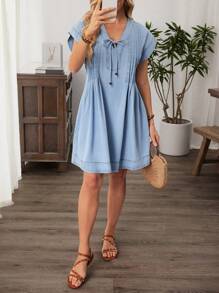 EMERY ROSE Women's Denim Casual Dress, Fashionable & Suitable For Summer