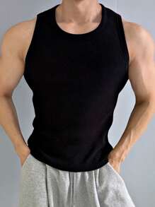 Manfinity Sport Corelite Men's Plain Crew Neck Casual Fitness Sports Tank Top