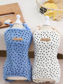 PETSIN Blue Casual Sports Style DADAGOU Stars Pattern Breathable Fabric Lightweight Summer Pet Traction Jumpsuit