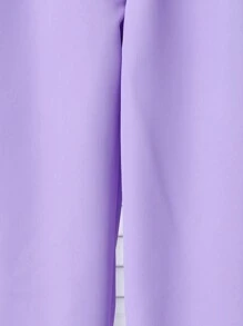 Teen Girl Casual Dolman Sleeve Shirt + Straight Leg Pants Set - Purple - View 4