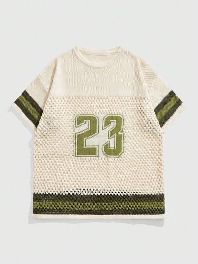 Street Life كنزة صوفية رقبة طاقم رجالي بأنماط حديثة مصممة بتقنية الأنتارسيا المنسوجة