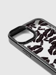 ROMWE Fairycore 1pc Lip Design Apple Phone Case, Compatible With IPhone 11 12 13 14 15 Pro Max16 - Multicolor - View 4