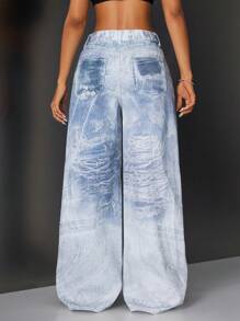 SHEIN ICON Jeans de moda minimalista para mujer, adecuados para el verano