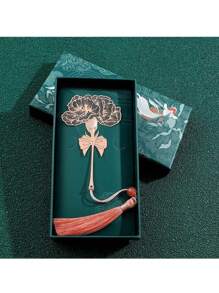 SHEIN 1pc/4pcs Creative Exquisite Plant Leaf Veins Leaves Of The Seasons Artistic Style Gift Metal Bookmarks Holiday Gift Sets For Teachers And Friends Back To School