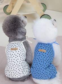 PETSIN Blue Casual Sports Style DADAGOU Stars Pattern Breathable Fabric Lightweight Summer Pet Traction Jumpsuit