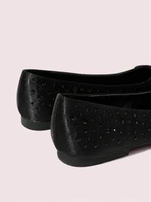 CUCCOO DOLLMOD Women's Casual Versatile Slip-On Flats With Bow Decor - Black - View 8