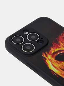 The Hunger Games X SHEIN Durable And Fashionable Cool Mobile Phone Case, Eagle Print Protective Case Compatible With Iphone, - Black - View 6