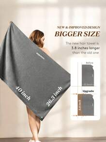 1pc Large Size Multi-Color Microfiber Hair Turban, Super Absorbent & Fast Drying Hair Drying Towel Home Bathroom Decor Summer