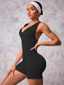 Easithlete 1 Pieza Mono de mujer con nudo retorcido para yoga y running