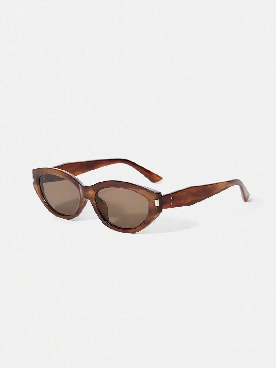 MOTF PREMIUM WOOD GRAIN FRAMED FASHION GLASSES - Brown - View 1