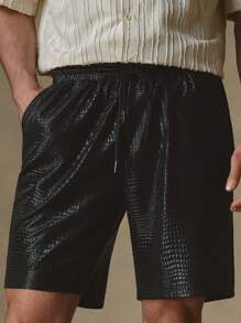 GENTILAND Men's Casual Knit Loose Shorts, Fashion Daily Wear For Young People - Black - View 1