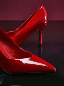 SHUZIA Tacones de gatito de punta puntiaguda cómodos para mujer