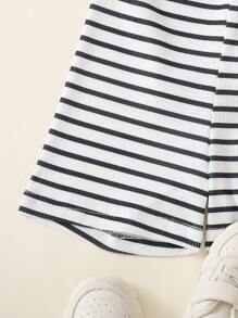 Baby Girls' Summer Casual Cute Knitted Ribbed Shorts - Multicolor - View 6