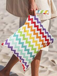 1 件防水可洗旅行袋，海滩、泳池、健身包多图案简约多功能旅行袋，适用于泳衣和湿衣服，带旅行收纳袋、化妆包、化妆包、海滩、旅行 - 彩色 - 查看 4