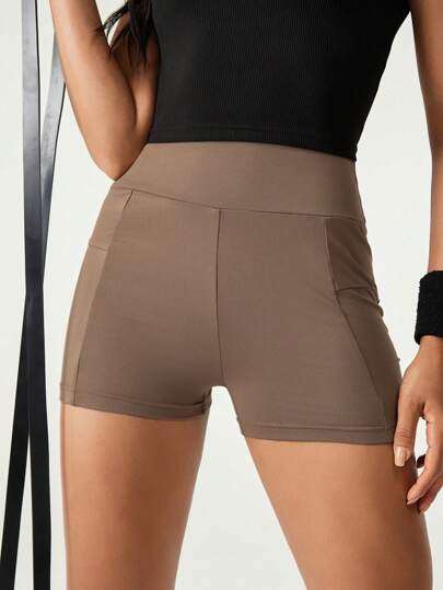 Hanevo Casual Split Hem Short Women's Leggings Sportwear For Daily Wear