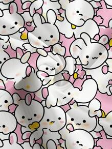 PopScrub 女式卡通兔子印花短袖护士制服上衣