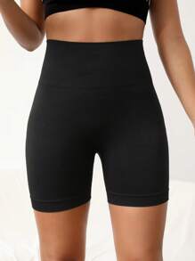 Gameset SHEIN Sport Wideband Waist Seamless Sports Shorts Stretchy ShortsWomen Sweat Short, Gym Short, Biker Short