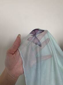 Women's Gradient Butterfly Mesh Sleeveless Nightgown - Multicolor - View 7