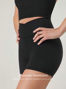 GLOWMODE FeatherFit™-Sculpt Super Set Áo ba lỗ thể thao có thể điều chỉnh và quần short tập luyện cường độ trung bình chạy bộ tập luyện tại phòng tập - màu đen - Xem 4