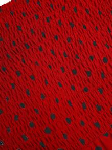 Sunnyshic Cute Heart Shaped Puff Sleeve Cinched Waist Mini Dress - Black - View 3