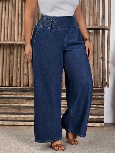 EMERY ROSE 大码简约纯色牛仔裤，夏季时尚