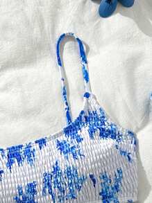 Swim Mod Women's Summer Beach Floral Print Halter Sexy Bikini 2 Pieces Swimwear Set - Pink - View 4