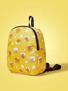 TOM & JERRY X SHEIN Fashionable & Cute Cartoon Mouse Printed Quilted Backpack - Multicolor - View 2
