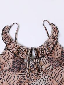 SHEIN EZwear Crop top da donna, stile chic Y2K, maglietta sexy, top per la primavera - Multicolore - Visualizzare 3