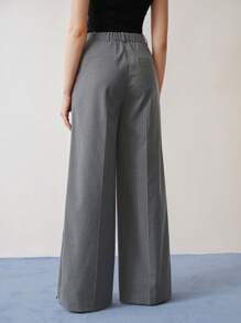 MOTF STUDIO FOLD PLEATED SLANT POCKET PANTS - Grey - View 6