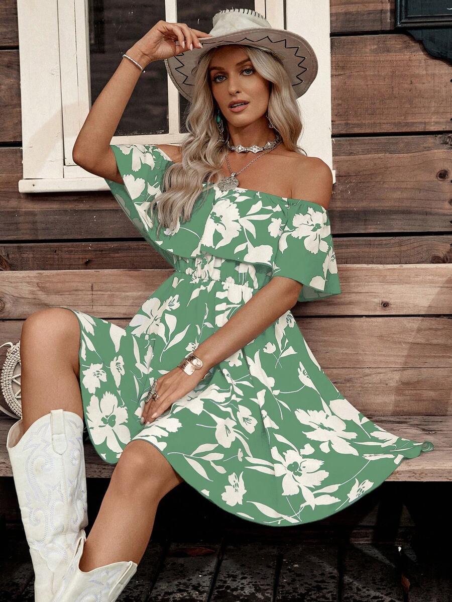 LanaWest Women Minimalist & Fashionable Summer Dress - Mint Green - View 1