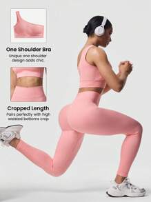 Seamluxe SHEIN Sport Women's Solid Color Sports Tank Top And Pants Set, Simple & Fashionable For Summer