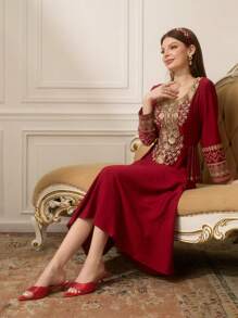 CUCCOO TILAWA Pointy Toe Stiletto High Heel Sandals, Versatile For Women - Red - View 5