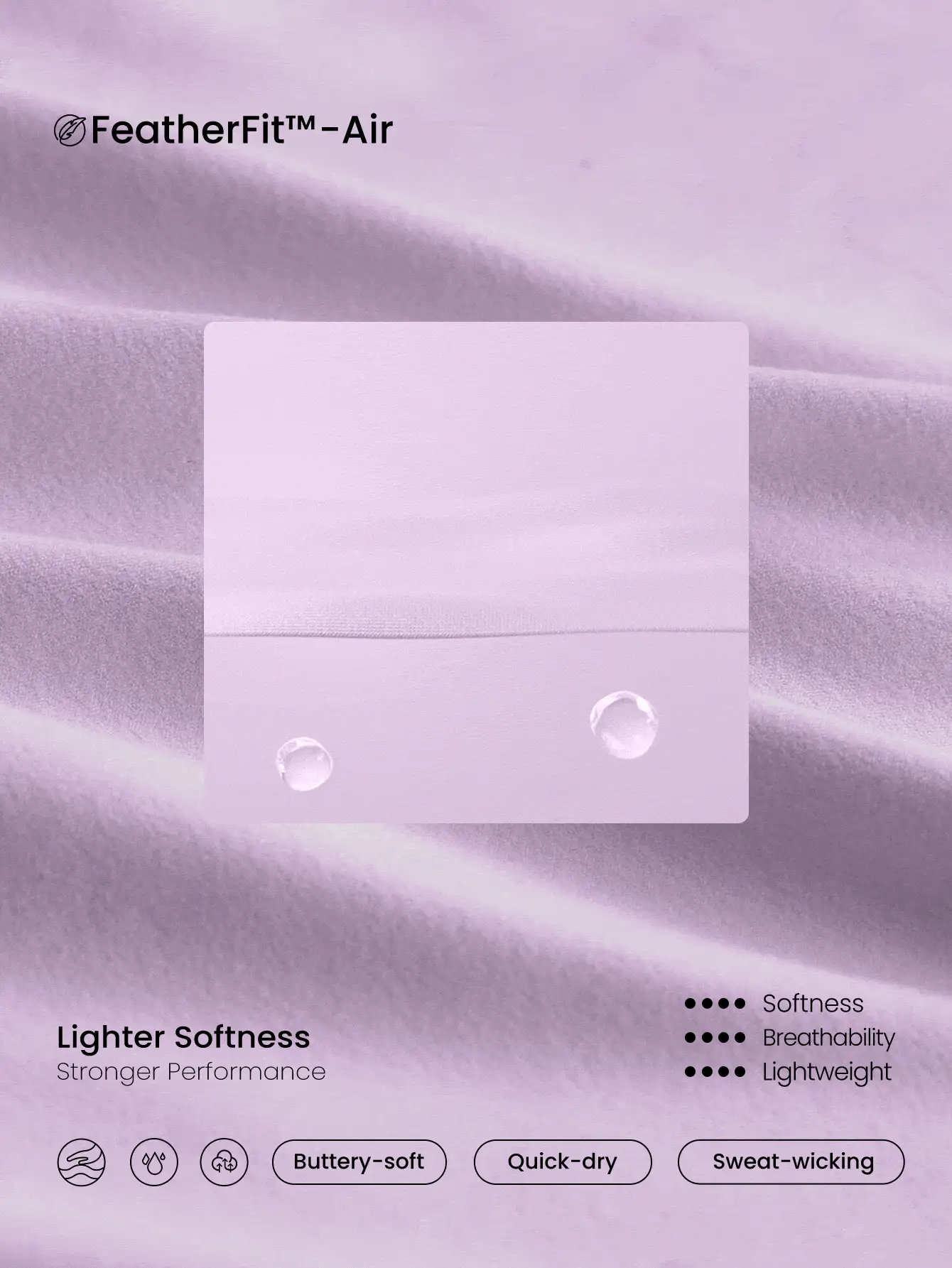 GLOWMODE FeatherFit™-Air Sweat-Wicking Quick-Dry Light Lace Mid-Rise Waist Mini Skirt With Built-In Shorts Side Pockets Non-Slip Grips Yoga Pilates - Mauve Purple - View 5