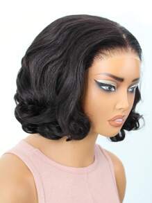 TrueHD Tóc giả Wear & Go 6*4 HD Lace không cần keo, đường chân tóc tự nhiên đã được tỉa sẵn, kiểu sóng biển, 180% tóc thật, dài 8-14 inch (kiểu tóc bob) và 16-30 inch (kiểu tóc thường), màu đen tự nhiên, chất lượng cao, phụ kiện tóc, trang phục thể thao, kỳ nghỉ, du lịch, lễ hội, hoạt động ngoài trời, cosplay, học đường, bãi biển, du lịch thiết yếu cho nữ, tóc nối không cần keo, ngày Valentine, tóc giả ren tự nhiên không cần keo, thích hợp cho buổi hẹn hò lãng mạn. - SNatural - Xem 5