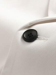 Calvornis Bộ vest nam cổ ve dài tay và quần âu thường ngày Bộ vest nam trang phục cưới trang trọng cho nam Bộ vest nam thanh lịch Bộ vest dạ hội cho nam Bộ vest cưới cho nam - Màu be - Xem 3