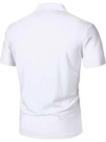 Manfinity RSRT Men's Floral Print Casual Short Sleeve Polo Shirt - White - View 4