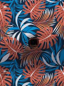 Manfinity RSRT Men Tropical Print Beach Shirt Without Tee - Multicolor - View 5