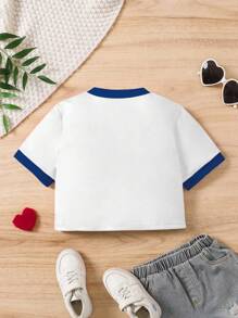 SHEIN Wildeya Top curto justo com decote redondo e manga curta, estampa cereja, para festa de dia dos namorados, feriados, verão, viagens