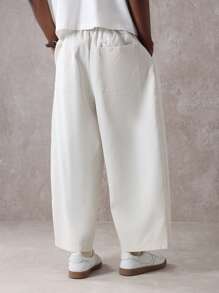 SUMWON 经典直筒斜纹布裤 七分长款商务休闲裤 办公室工作专业春夏轻薄混纺 - 杏色 - 查看 6