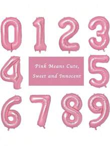 SHEIN Number Balloons Helium Foil Mylar Balloon Birthday Party Banquet Decoration,Christmas
