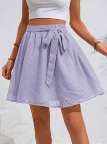 Breezaya 女士纯色腰部打结休闲迷你裙