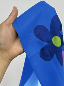 Maweii 大码女式圆领盖袖夏季连衣裙 - 藍色 - 查看 7