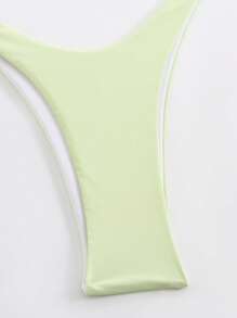 Swim SXY 夏季女士聚拢花卉印花比基尼三件套泳衣，适合海滩度假 - 黃色 - 查看 6