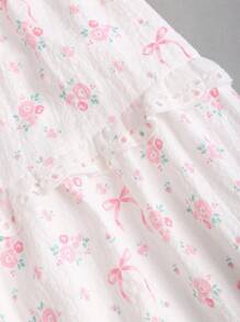 Sweetra 春夏新款休闲百搭甜美森女风松紧腰A字中裙