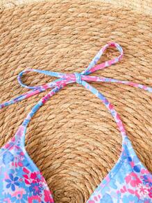 SHEIN Swim 2pcs/Set 2025 Halter Bikini Set, Simple And Fashionable, Suitable For Summer - Multicolor - View 5