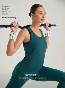 GLOWMODE 速干全光谱修身交叉镂空后背运动背心中等冲击跑步慢跑训练健身房锻炼 - 霧石 - 查看 3