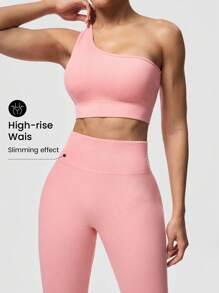 Seamluxe SHEIN Sport Women's Solid Color Sports Tank Top And Pants Set, Simple & Fashionable For Summer