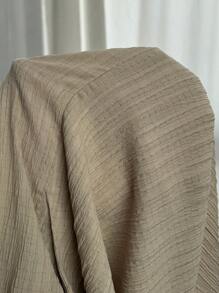 Solflare Plus Size Apricot Drawstring Waist Loose Straight Leg Casual Pants - Apricot - View 6